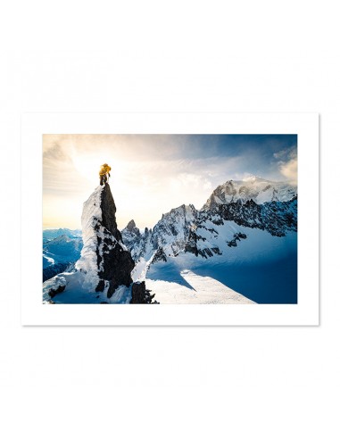 Alpiniste dans la traversée des Aiguilles d’Entrèves - Mont-Blanc plus qu'un jeu 