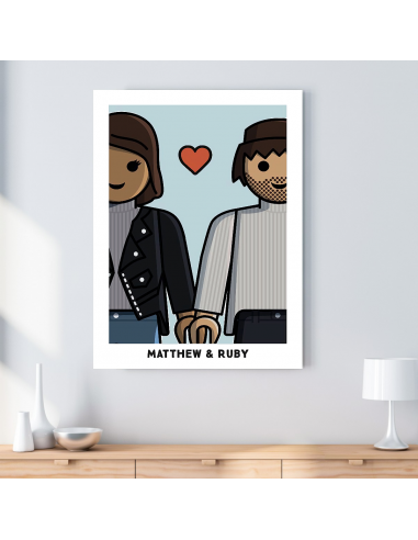 AFFICHE COUPLE PERSONNALISABLE les ctes