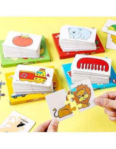 Cartes Puzzle Montessori - Correspondance Éducative Voir les baskets