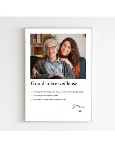 Portrait personnalisé de grand-mère plus qu'un jeu 