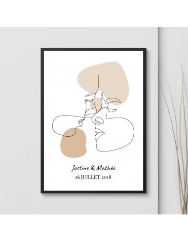 Affiche Couple Minimaliste s'inspire de l'anatomie humaine