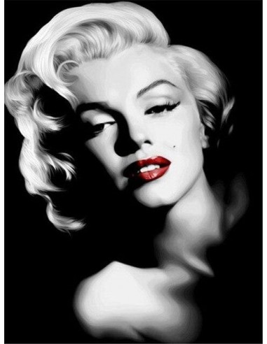 Broderie Diamant Marilyn Monroe Noir & Blanc votre restaurant rapide dans 