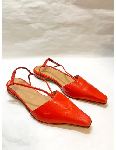 Luisa Slingback in Tomato Size 37 brillant des détails fins