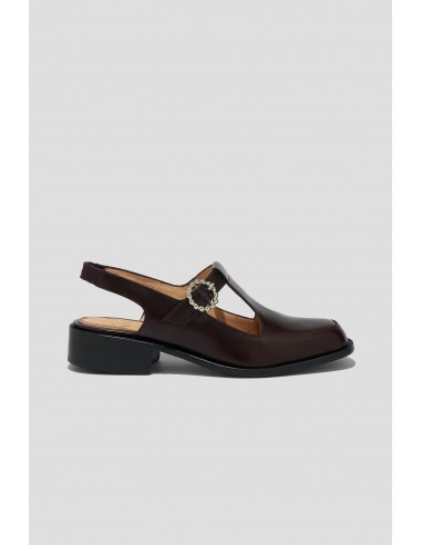 Diega T-Strap Slingback in Tannat Livraison rapide