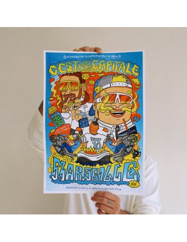 "Marseille Bébé" 30x42cm Riso print by Bobby Dollar français