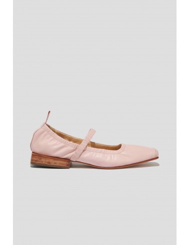 Simona Mary Jane Flat in Pale Pink français