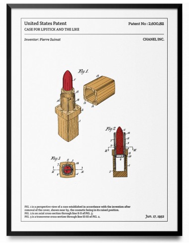 Affiche de brevet - Rouge à lèvres Véritable concentré