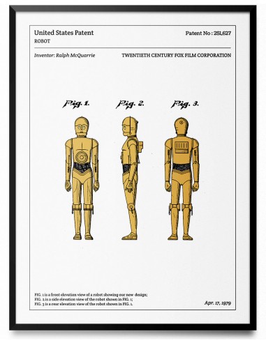 Affiche de brevet - Star Wars - C-3PO à prix réduit toute l'année