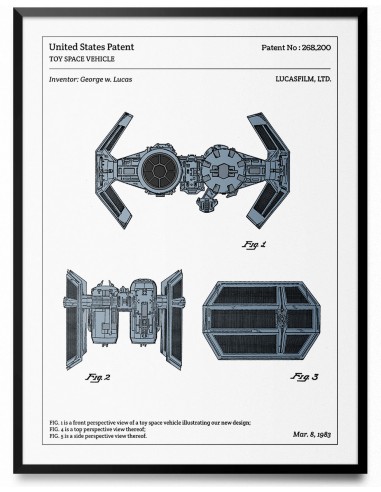 Affiche de brevet - Star Wars - Tie Bomber votre restaurant rapide dans 