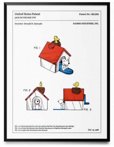 Affiche de brevet - Jouet Snoopy en ligne des produits 