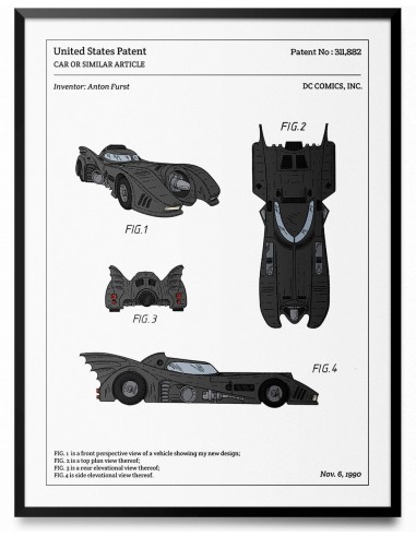 Affiche de brevet - Batmobile 2023