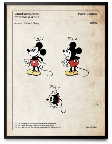 Affiche de brevet - Mickey Mouse 50% de réduction en Octobre 2024