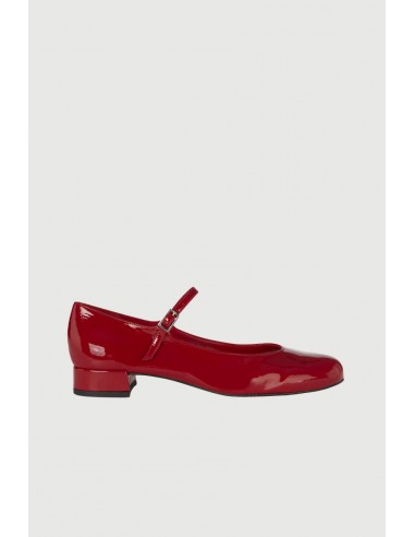 Emilia Mary Janes in Red Patent Leather Paris Déstockage Promo