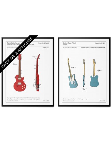 Pack de 2 affiches - Guitares Toutes les collections ici