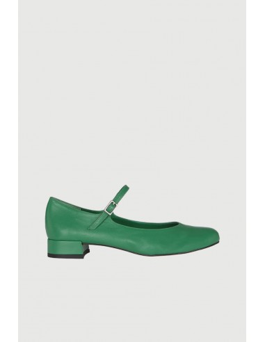 Emilia Mary Janes in Grass-coloured Leather l'achat 