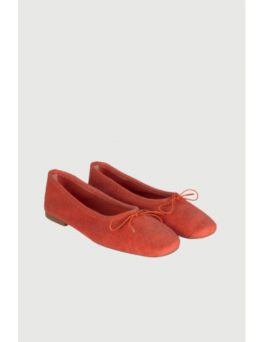 Sienna Ballet Flats in Orange Cotton Terry d'Europe débarque