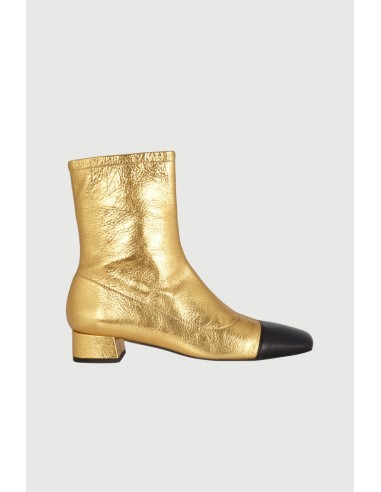 Laurie Ankle Boots in Gold Leather Le MVP de beaucoup