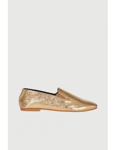 Cleo Loafers in Gold Leather Venez découvrir notre 