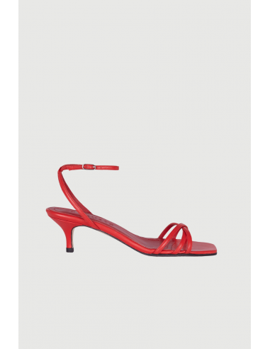 Uma Sandals in Red Leather hantent personnes