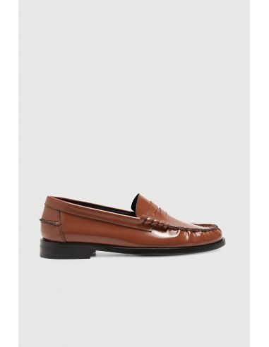 Zoe Loafers in Caramel-coloured Leather les muscles