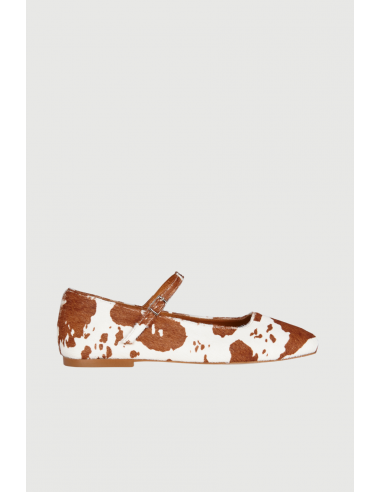 Julieta Mary Janes in Cow Print Calf Hair Le MVP de beaucoup