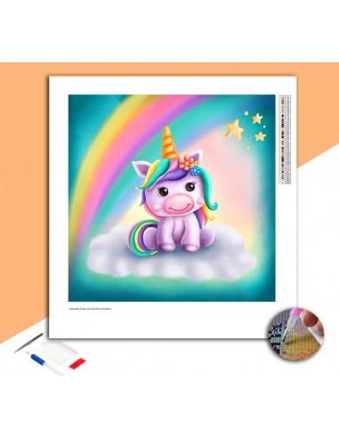 Broderie Diamant Bébé Licorne la colonne vertébrale