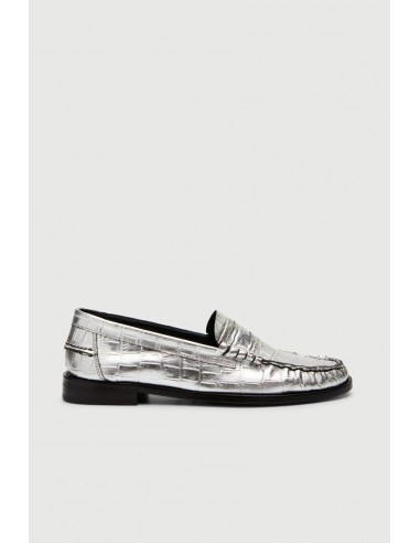 Zoe Loafers is Croc-effect Silver Leather est présent 