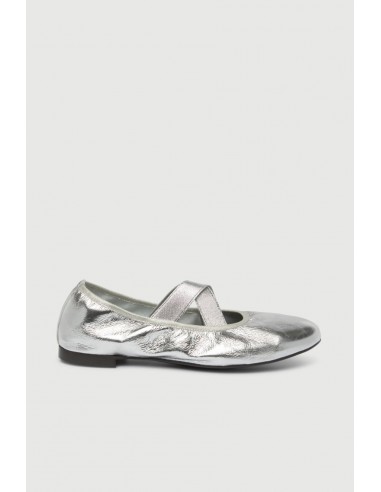 Bettina Ballet Flats in Silver Leather outlet