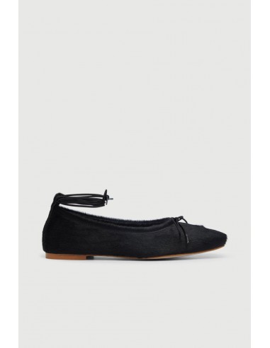 Sienna Ballet Flats in Black Calf Hair Venez acheter