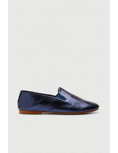 Cleo Loafers in Ocean-coloured Metallic Leather vente chaude votre 