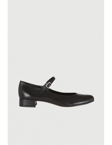 Emilia Mary Janes in Black Leather Vous souhaitez 