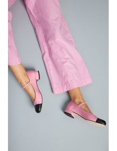 Lola Mary Janes in Pink Leather france