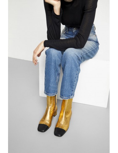 Laurie Ankle Boots in Gold Leather plus qu'un jeu 