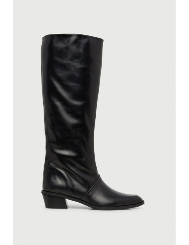 Sarah Boots in Black Leather vente chaude votre 