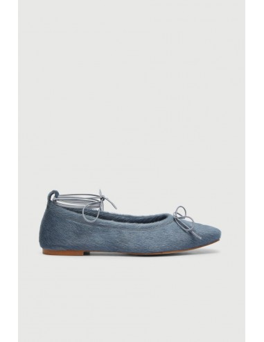 Sienna Ballet Flats in Grey Calf Hair Profitez des Offres !