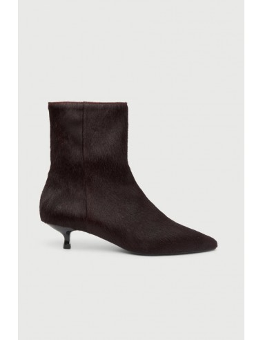 Paula Ankle Boots in Burgundy Calf Hair de la marque