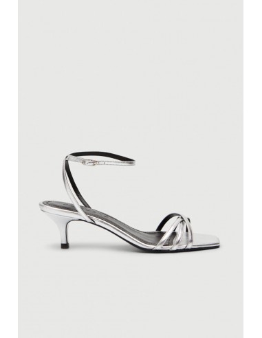 Uma Sandals in Silver Leather vous aussi creer 