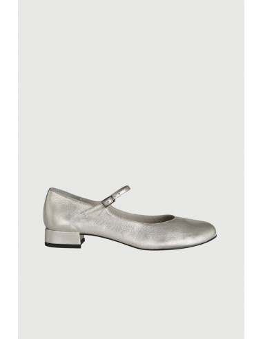 Emilia Mary Janes in Silver Leather 50-70% off 