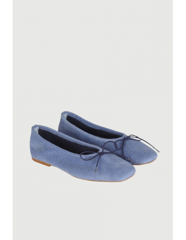 Sienna Ballet Flats in Marine Cotton Terry Le MVP de beaucoup