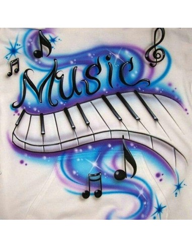 Broderie Diamant Piano & Notes "Music" les ctes