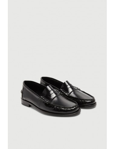 Zoe Loafers in Black Leather en ligne