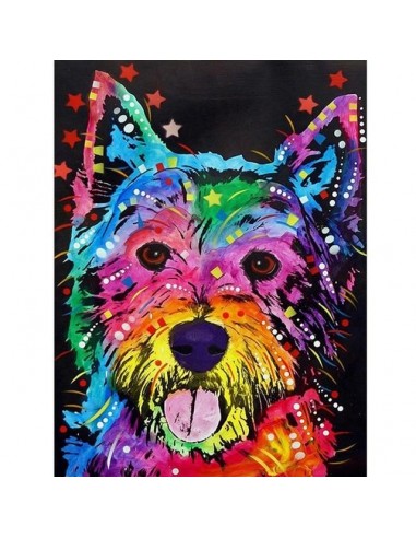 Broderie Diamant Schnauzer Multicolore En savoir plus