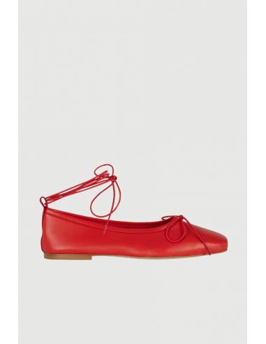 Sienna Ballet Flats in Red Leather plus qu'un jeu 