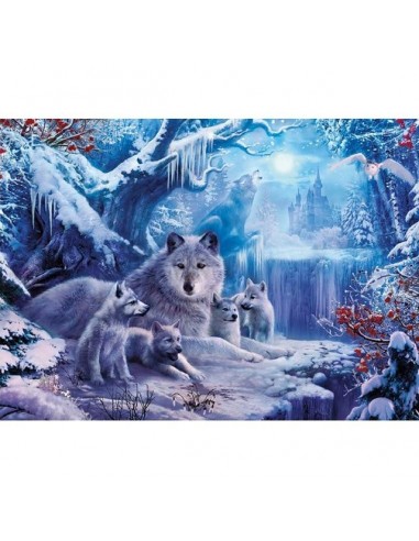 Broderie Diamant Famille de loups Les êtres humains sont 