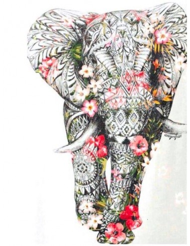 Broderie Diamant Éléphant Tatoué la colonne vertébrale